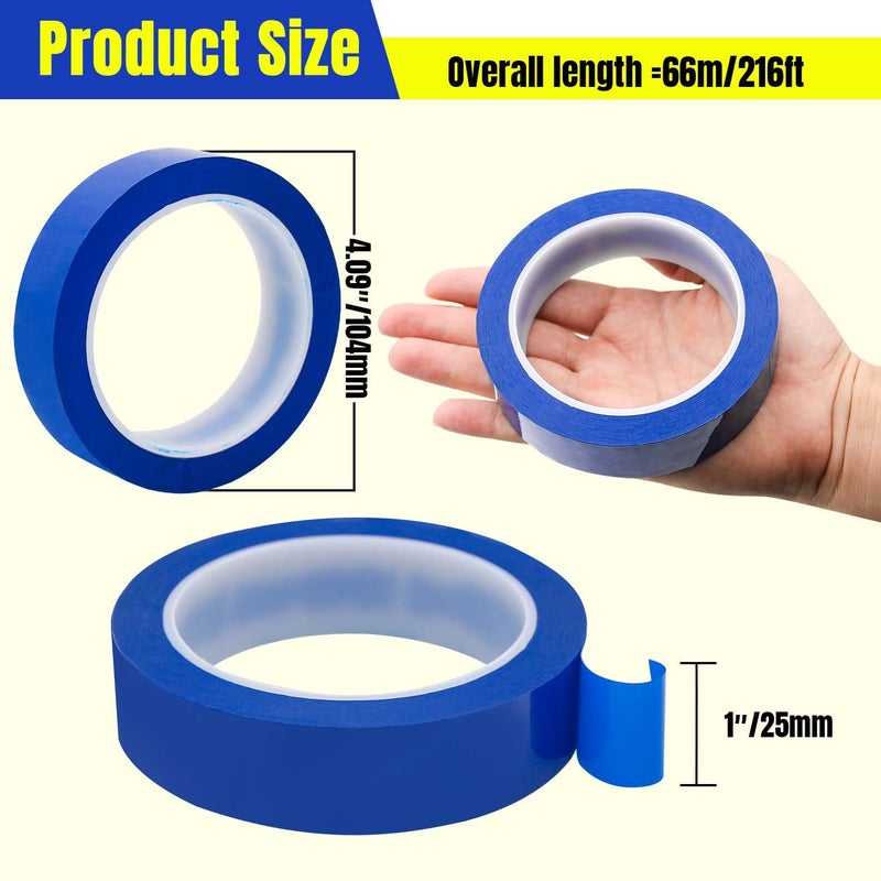 QIMAOO 2 Rolls 1" Whiteboard Tape Line 25mm Dry Erase Board Tape for Classroom, Pinstripe Tape for Art Graphic Chart Line Grid Marking, White Board Tape 216ft Per Roll - Image 2